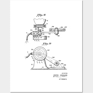 Driving Arrangements for Sewing Machine Vintage Patent Hand Drawing Posters and Art